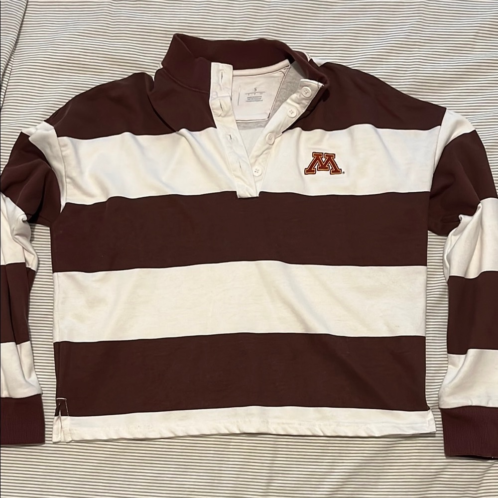 Striped Rugby Shirt with Logo